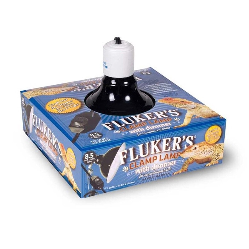 Fluker&#39;s Ceramic Repta-Clamp Lamp with Dimmer Switch Black, 1ea/8.5 in