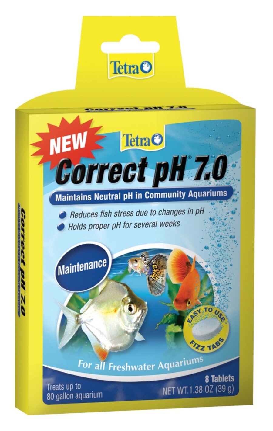 Tetra Correct pH Aquarium Water Treatment Tablets 1ea/1.38 oz, 8 ct
