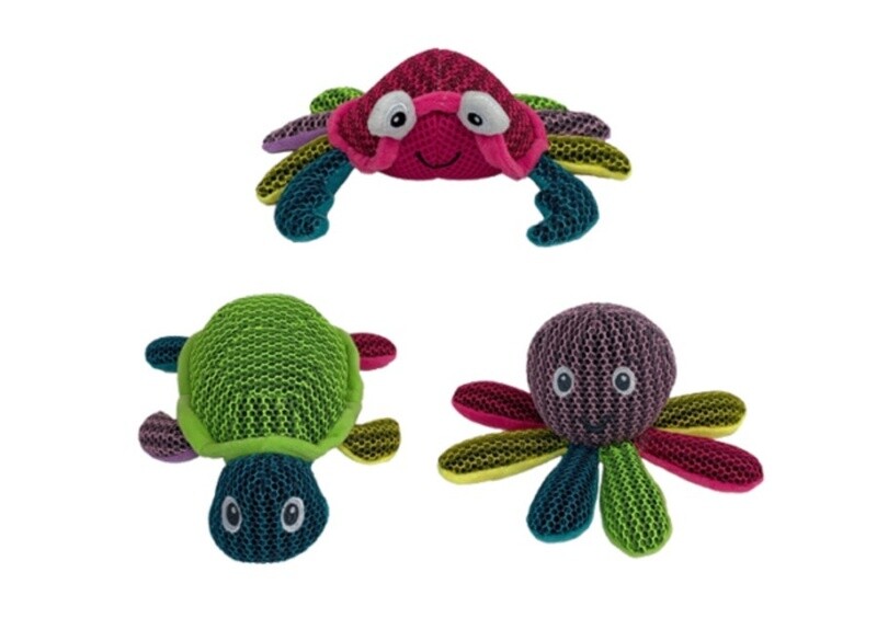 Multipet Coral Creatures Dog Toy Assorted, 1ea/8 in