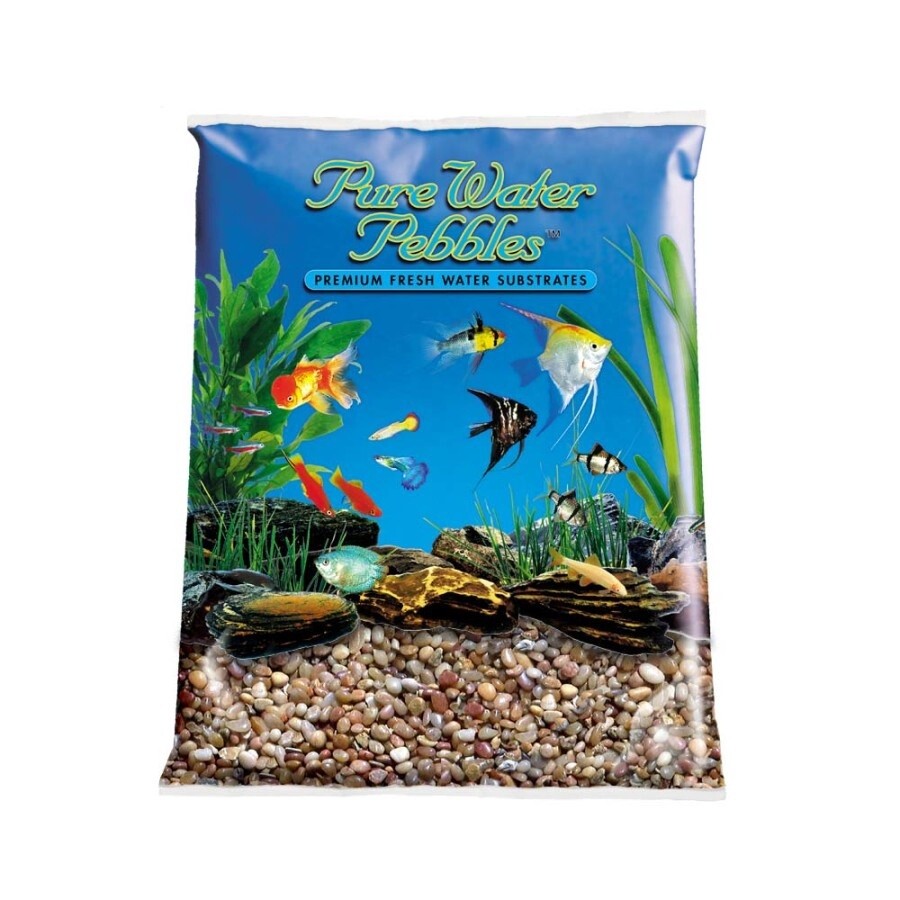 Pure Water Pebbles Premium Fresh Water Cumberland River Gems Natural Aquarium Gravel 6ea/5 lb