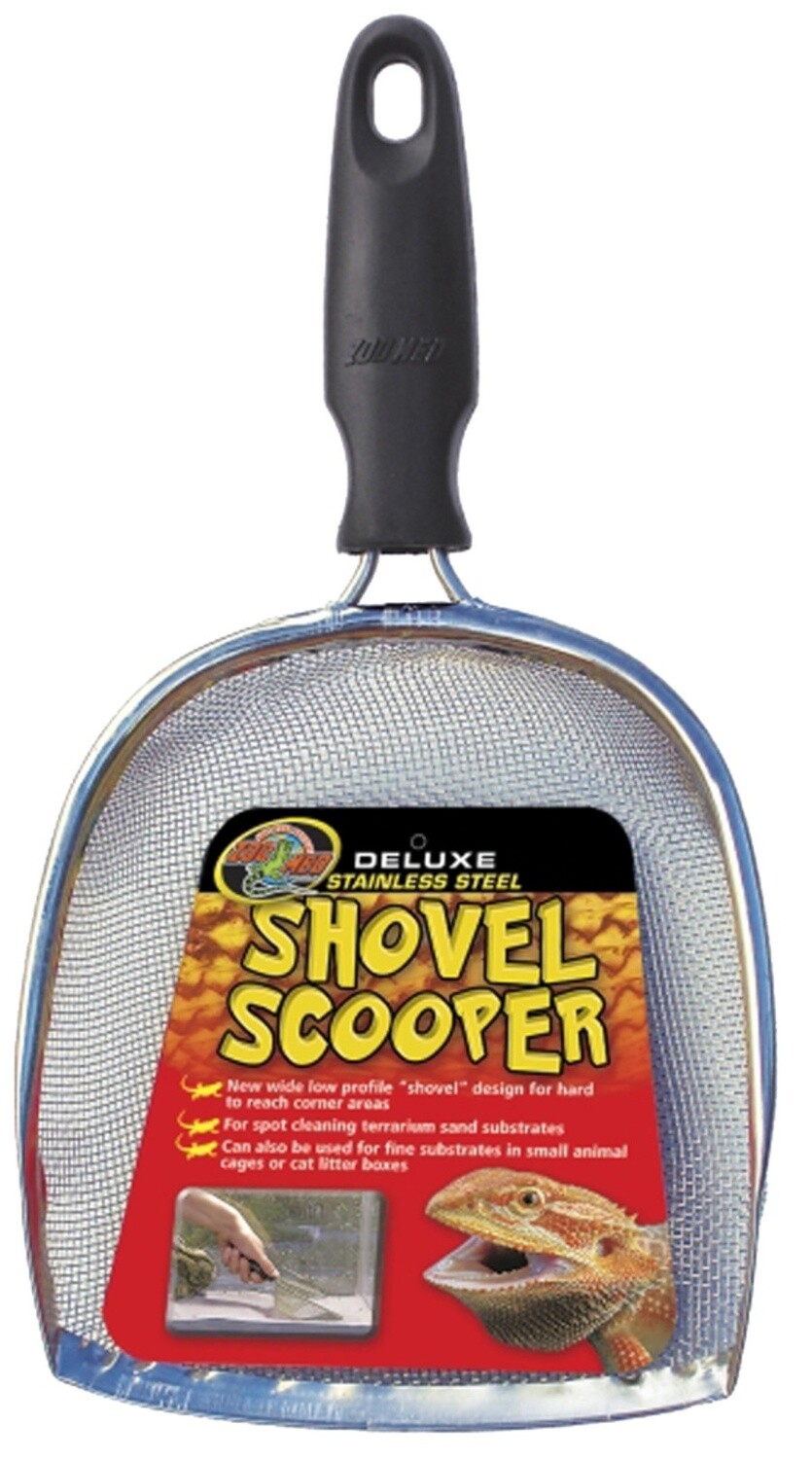 Zoo Med Deluxe Shovel Scooper Black, Silver