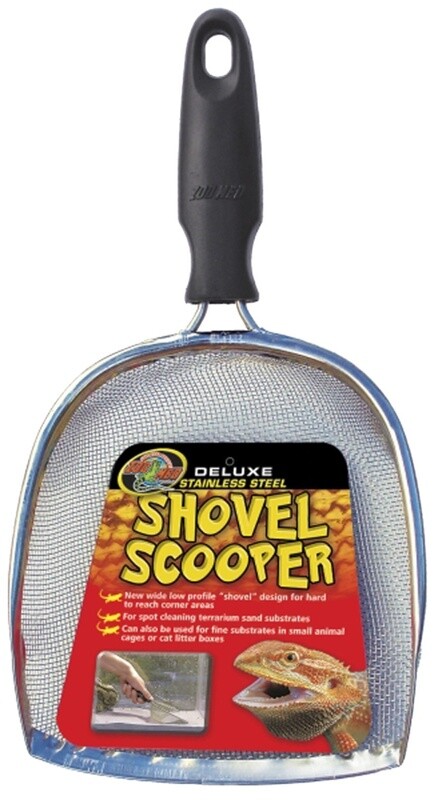 Zoo Med Deluxe Shovel Scooper Black, Silver