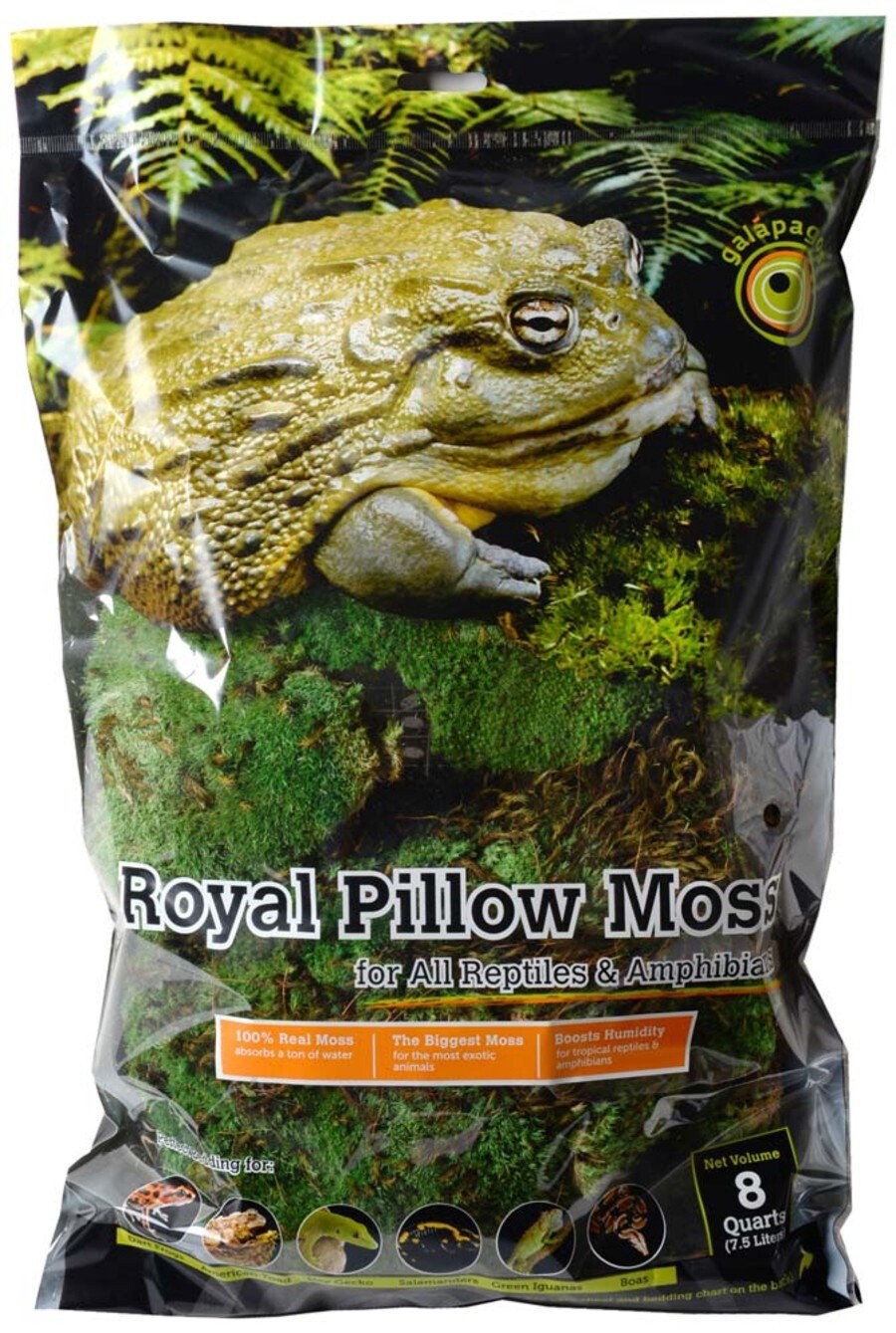 Galapagos Royal Pillow Moss for Tropical &amp; Forest Tanks Fresh Green, 1ea/8 qt