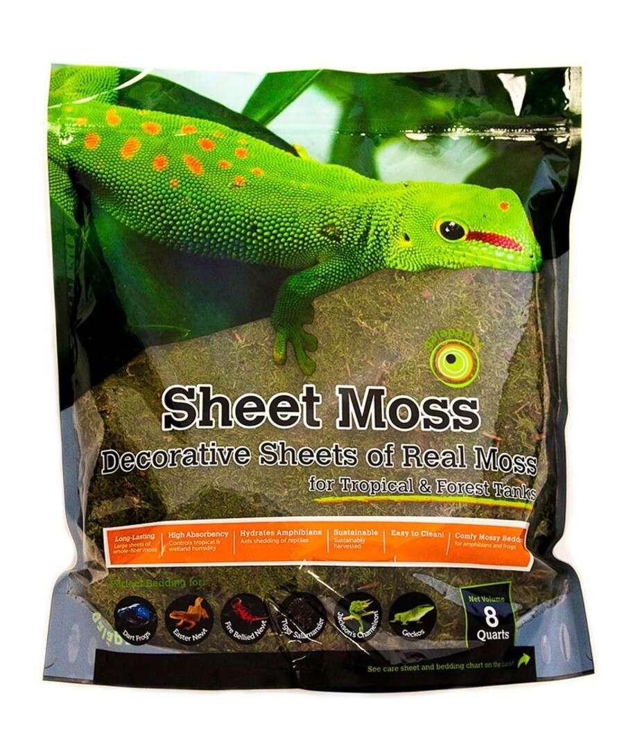Galapagos Sheet Moss Decorative Sheet of Real Moss Substrate Fresh Green, 1ea/8 qt