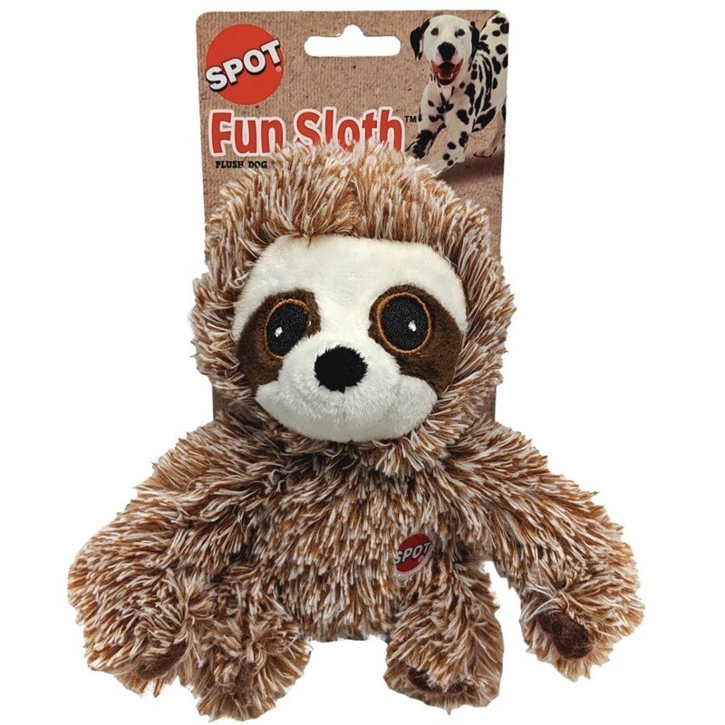 Spot Fun Sloth Plush Dog Toy Assorted, 1ea/7 in