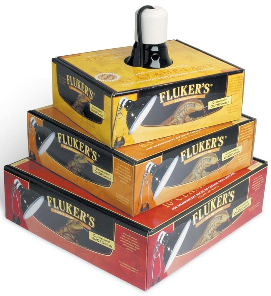 Fluker&#39;s Repta-Clamp Lamp with Switch Black, 1ea/5.5 in