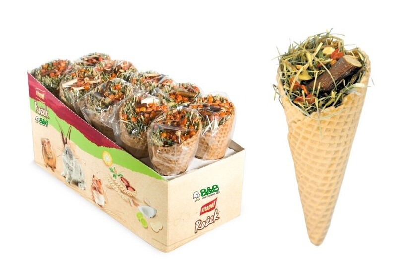 A &amp; E Cages Vitapol Waffle Cone Small Animal Treat Display