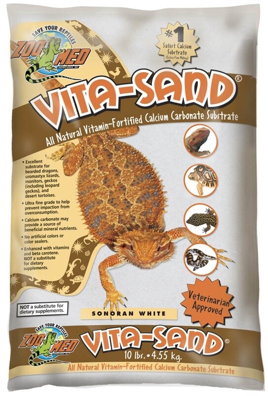 Zoo Med Vita-Sand Substrate Sonoran White, 3ea/10 lb