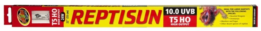 Zoo Med ReptiSun 10.0 UVB T5 HO High Output Lamp White, 1ea/34 in