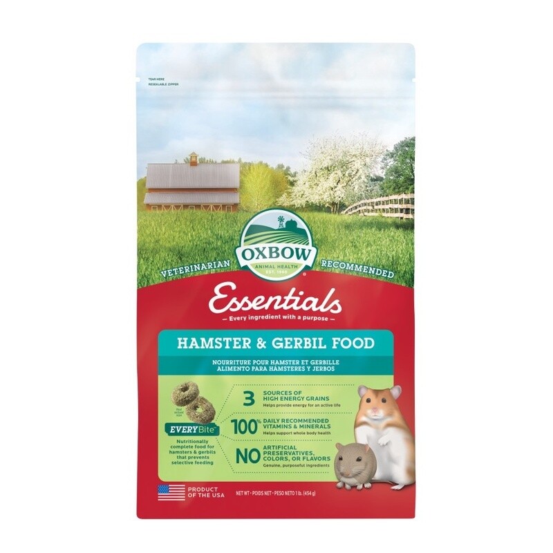 Oxbow Animal Health Essentials Hamster &amp; Gerbil Food 1ea/1 lb