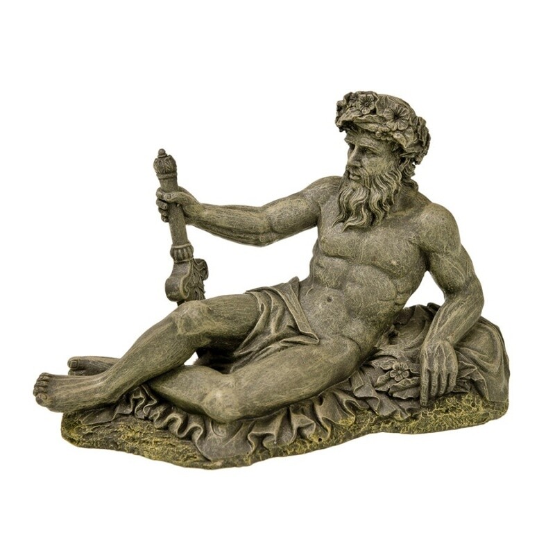 Blue Ribbon Pet Products Exotic Environments Neptune Aquarium Statue Grey, 1ea/7.25 in, LG