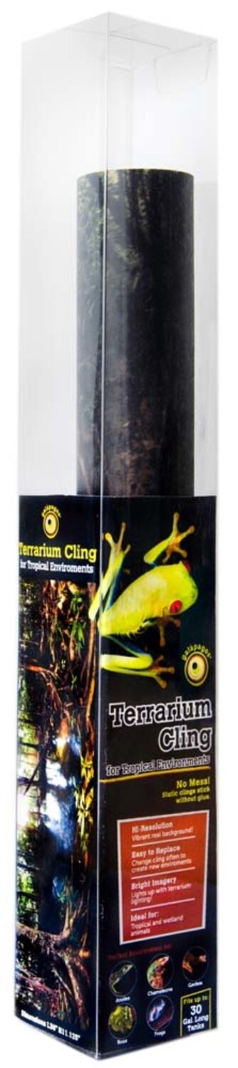 Galapagos Terrarium Cling Background Tropical, 1ea/11.125 in X 36 in