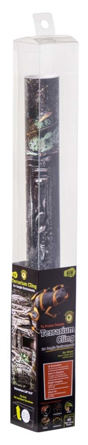 Galapagos Terrarium Cling Background Temple, 1ea/15 in X 36 in