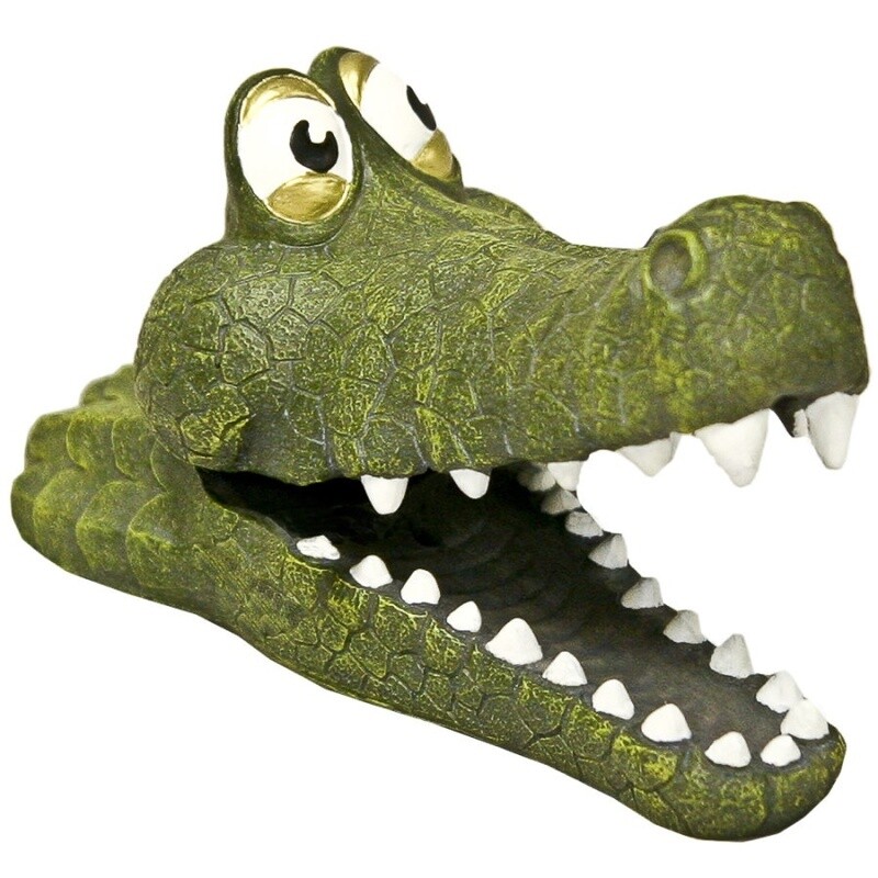 Blue Ribbon Pet Products Exotic Environments Bubbling Action Alligator Aquarium Statue Green, 1ea/2.5 in