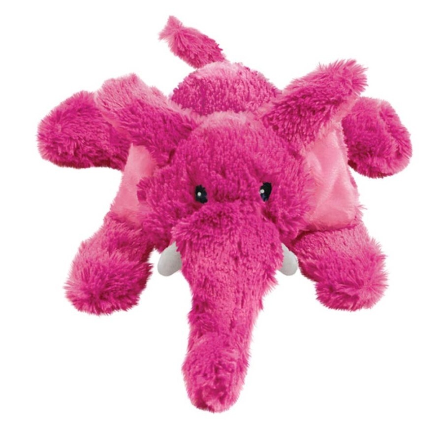 KONG Cozie Elmer Elephant Plush Dog Toy Pink, 1ea/SM
