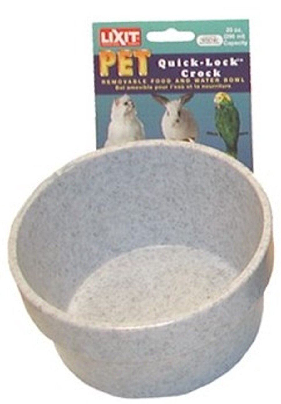 Lixit Quick Lock Crock Granite, 1ea/20 oz
