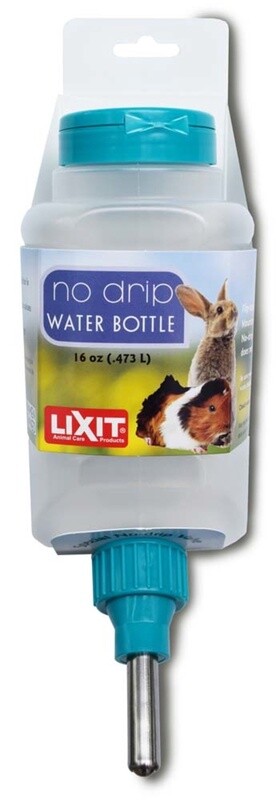 Lixit No Drip Top Fill Water Bottle Rabbit and Guinea Pig White, Clear, 1ea/16 oz