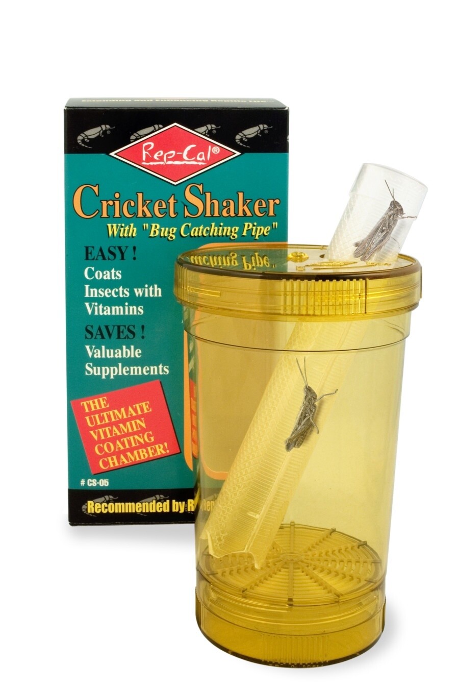 Rep-Cal Research Labs Cricket Shaker w/Bug Catching Pipe