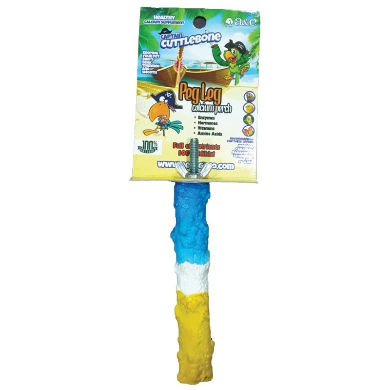 A &amp; E Cages Captain Cuttlebone Calcium Bird Perch 1ea/SM
