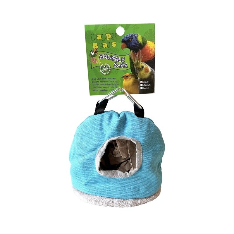 A &amp; E Cages Happy Beaks Snuggle Sack Bird Hut Assorted, 1ea/SM