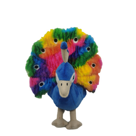 Tall Tails Dog Toy Plush Peacock 9&quot;