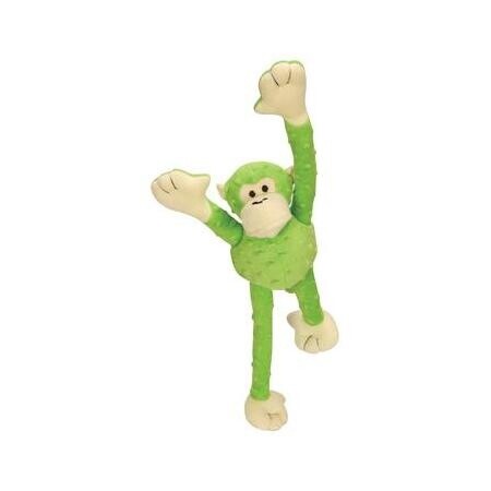 Worldwise goDog Dog Toy Crazy Tugz Monkey Large Lime