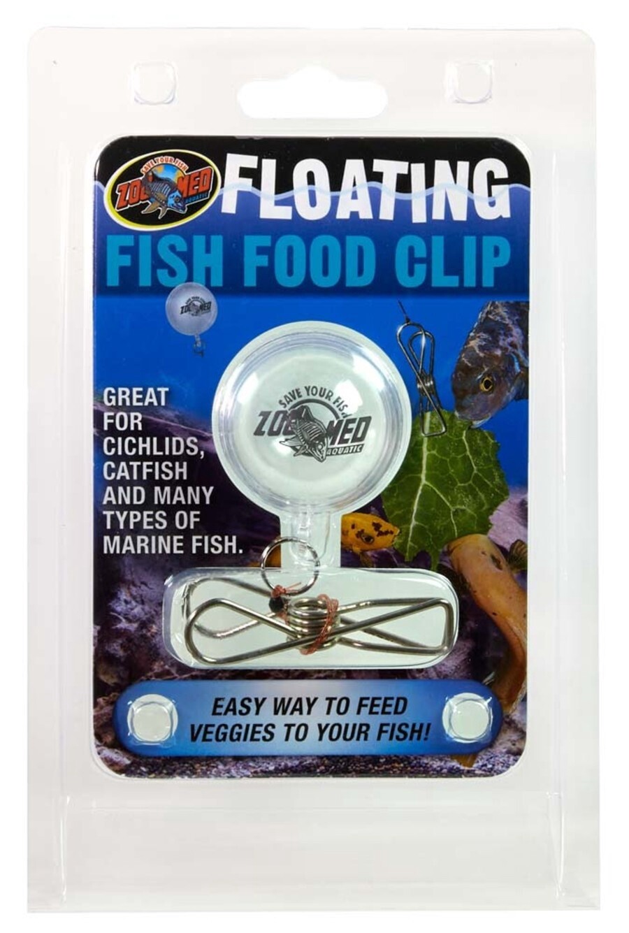 Zoo Med Floating Fish Food Clip Clear, Silver, 1ea