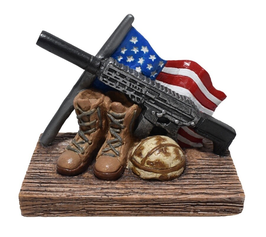 Hikari USA American Hero Series Fallen Soldier Resin Ornament 1ea/4 in