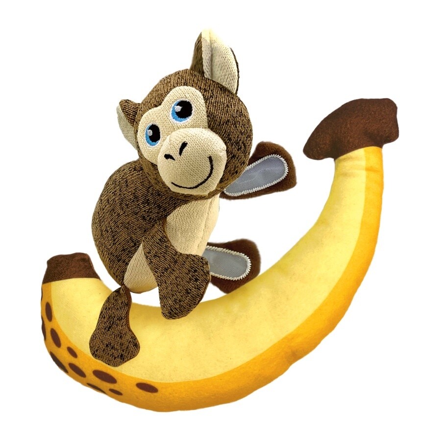 KONG Pull-A-Partz Pals Dog Toy Monkey, 1ea/MD