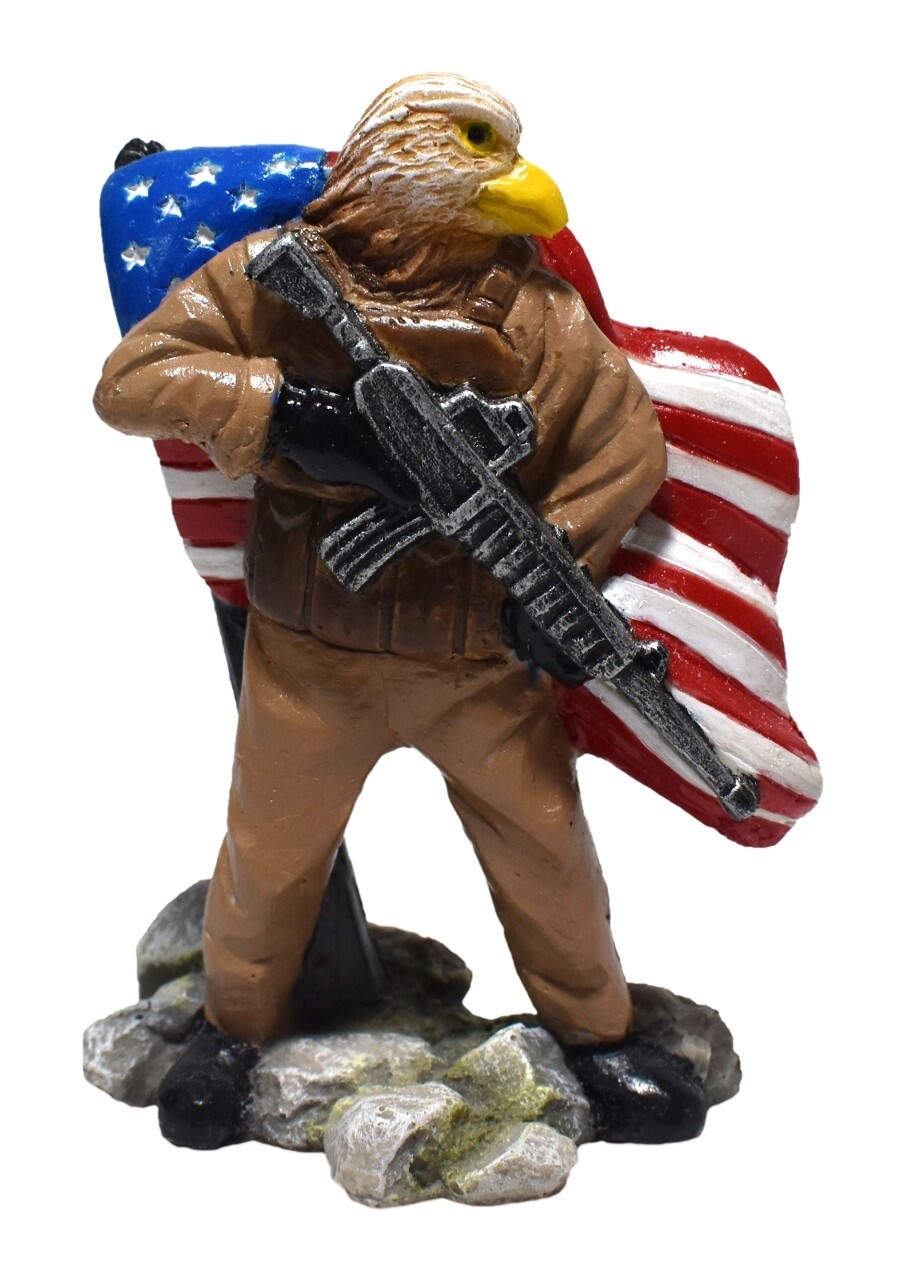 Hikari USA American Hero Series Combat Eagle Resin Ornament 1ea/4 in