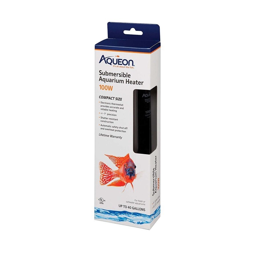 Aqueon Submersible Aquarium Heater, 1ea/100 W, Up To 40 gal
