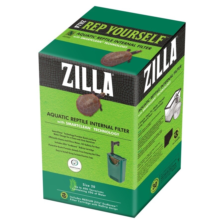 Zilla Aquatic Reptile Internal Filter with SmartClean™ Technology 1ea/Medium