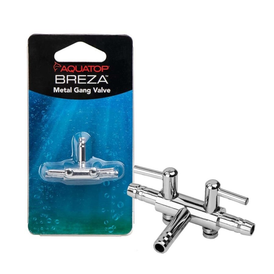 Aquatop BREZA Metal Gang Valve 2-Way, Silver, 1ea