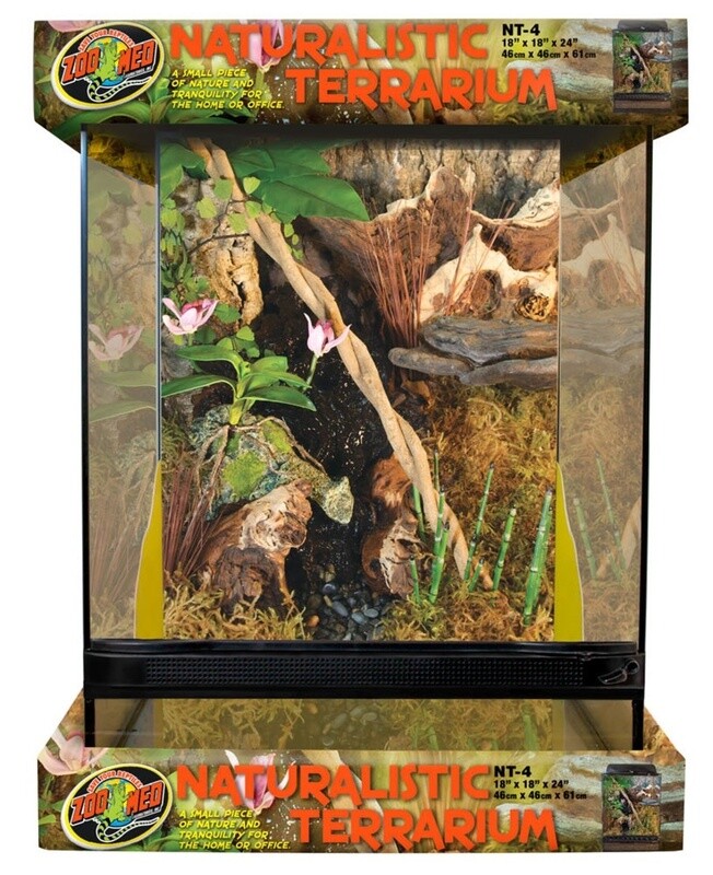 Zoo Med Naturalistic Terrarium Black, Clear, 1ea/18 In X 18 In X 24 in