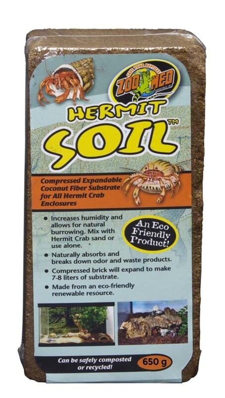 Zoo Med Hermit Soil Coconut Fiber Substrate Natural, 1ea/650 g