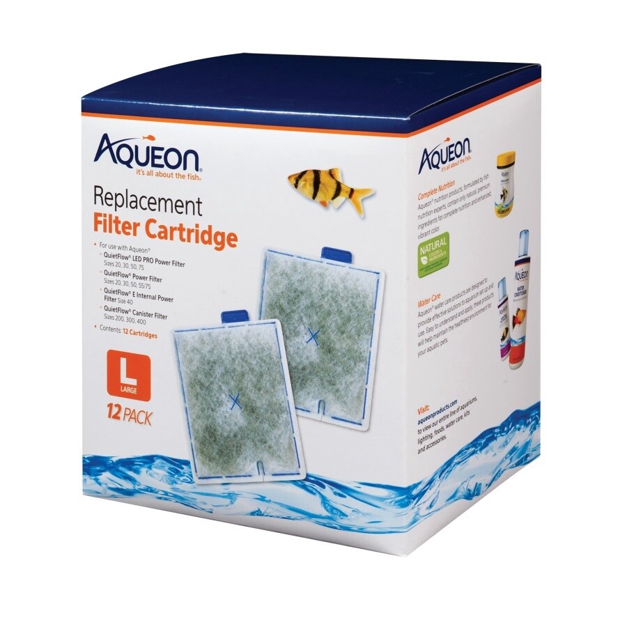 Aqueon Replacement Filter Cartridges 1ea/Large - 12 pk