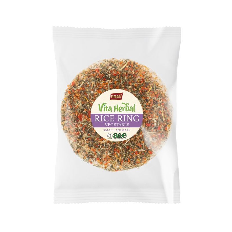 A &amp; E Cages Vitapol Vita Herbal Rice Ring Vegetable Cake Small Animal Treat 1ea/One Size