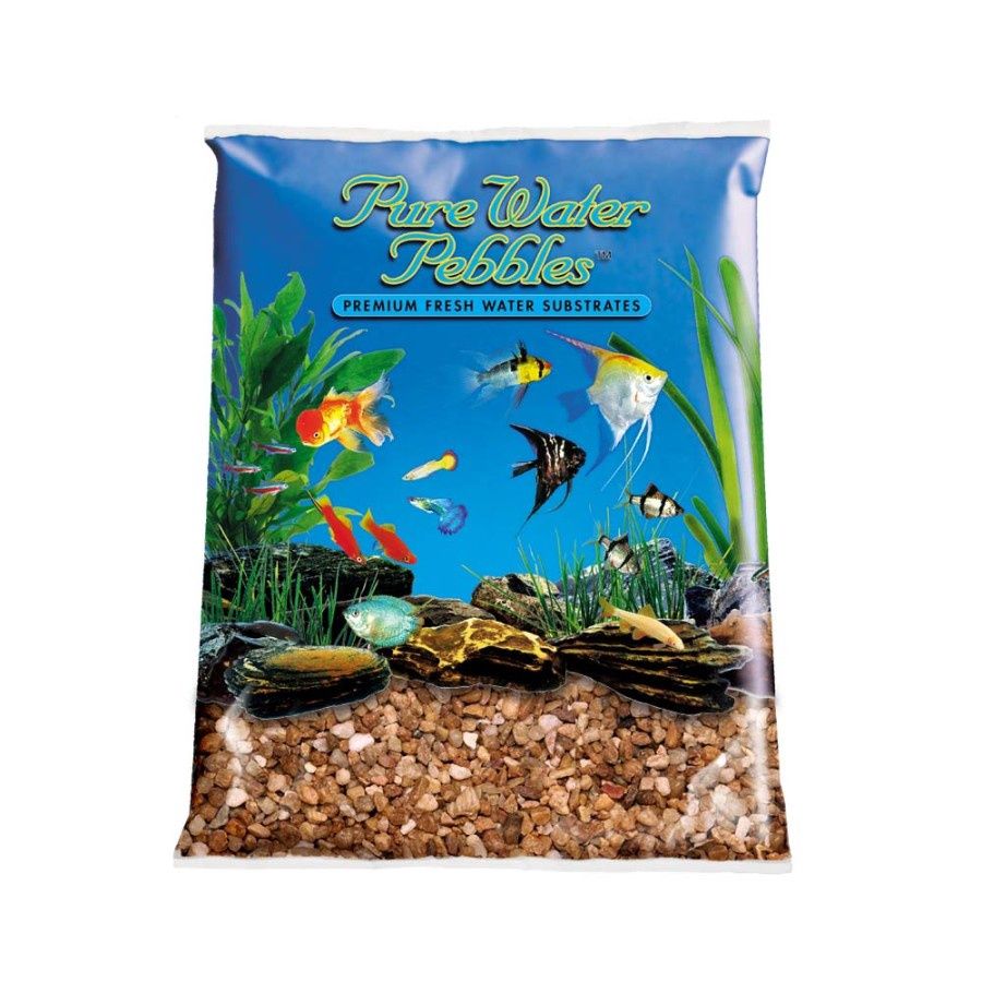 Pure Water Pebbles Premium Fresh Water Nutty Pebbles Natural Aquarium Gravel 6ea/5 lb