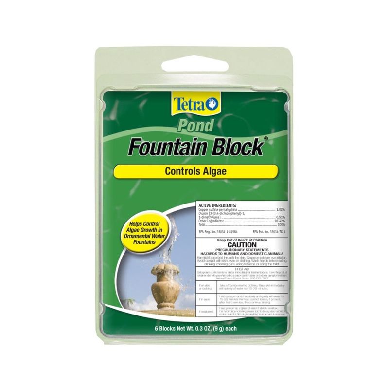 Tetra Fountain Block Algae Growth Control for Ornamental Fish Ponds 1ea/0.3 oz, 6 pk