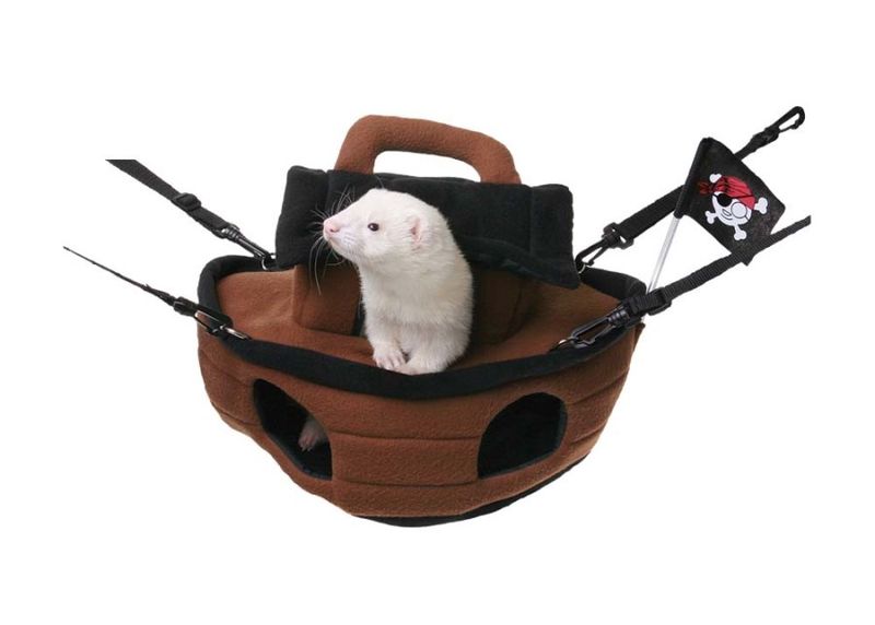Marshall Pet Products Ferrets Pirate Ship Brown, 1ea