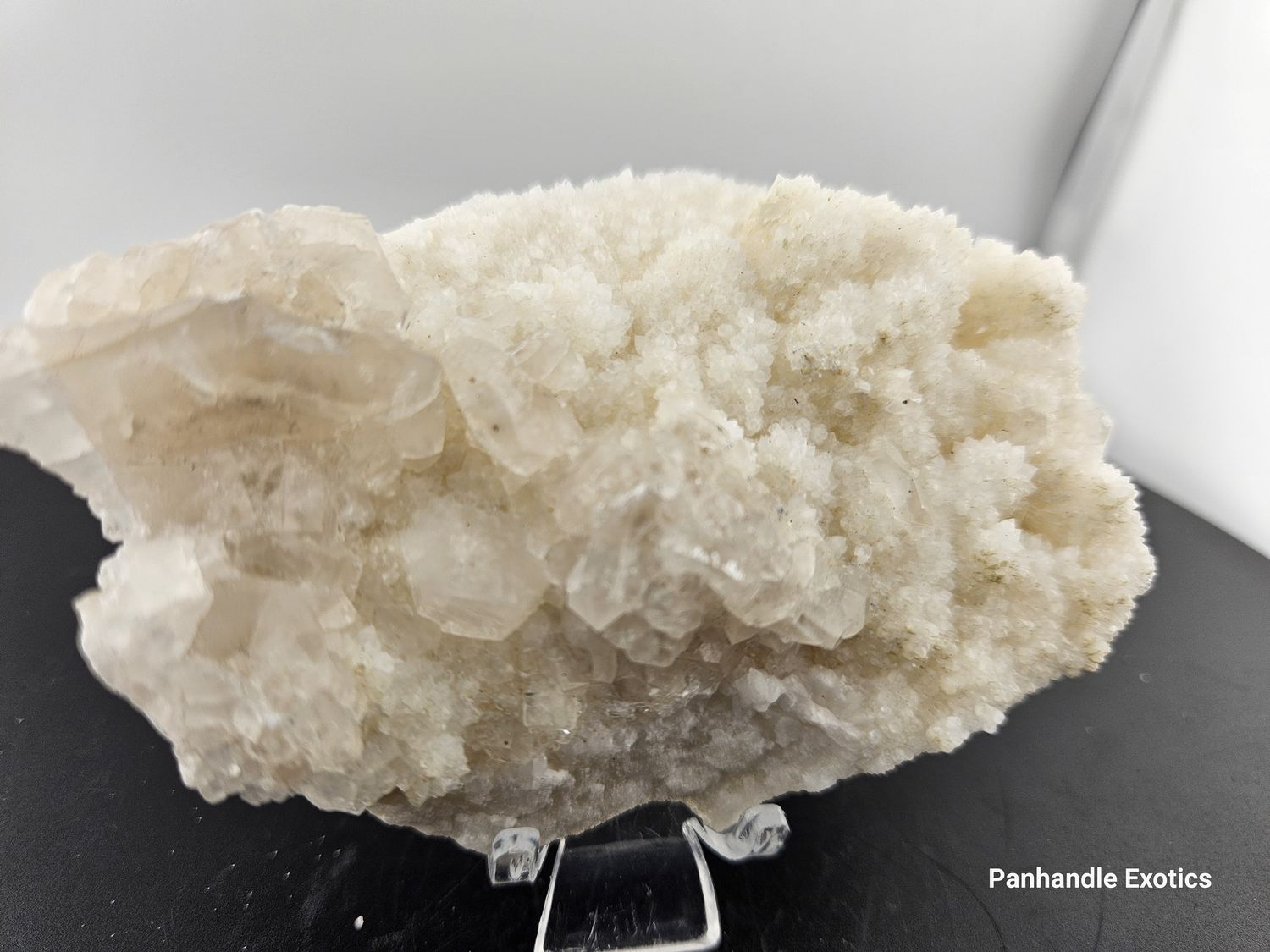 Druzy White Crystal w/Calcite
