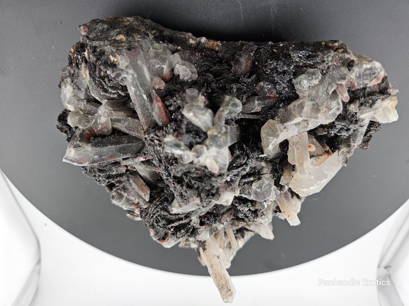 Clear Quartz on Hematite
