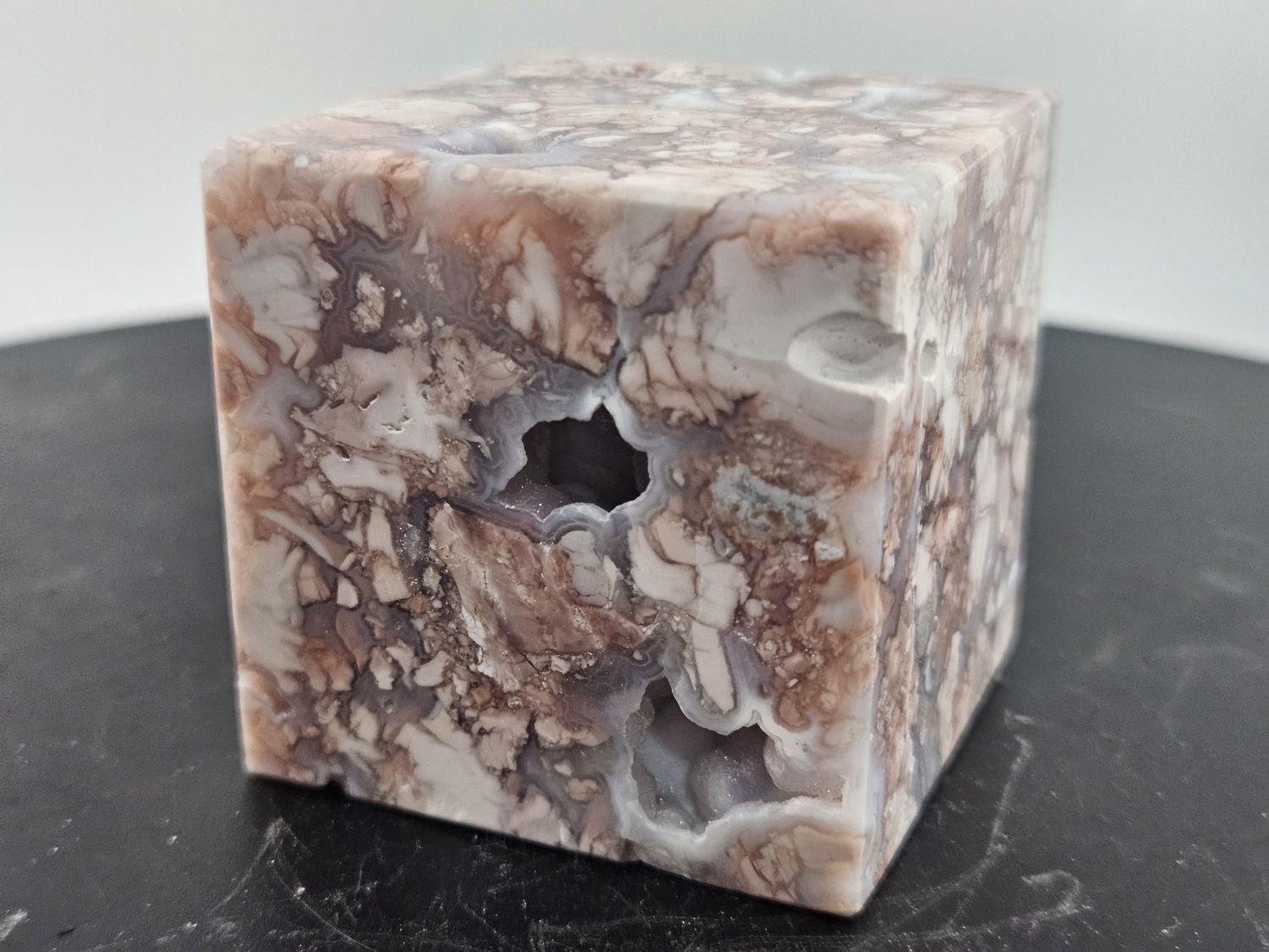 Polished Cube w/Geodes