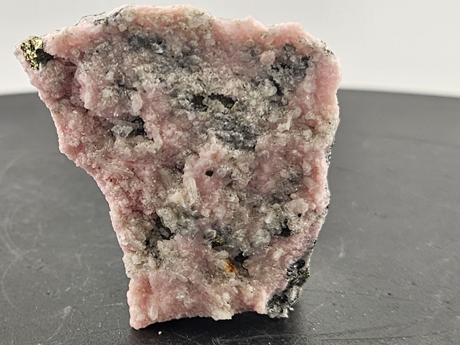 Rhodochrosite w/Quartz &amp; Pyrite
