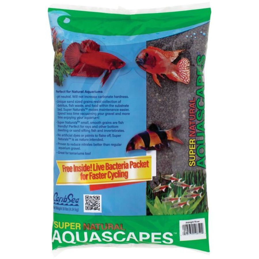 CaribSea Super Natural Aquascapes Sand Midnight River, 5ea/5 lb