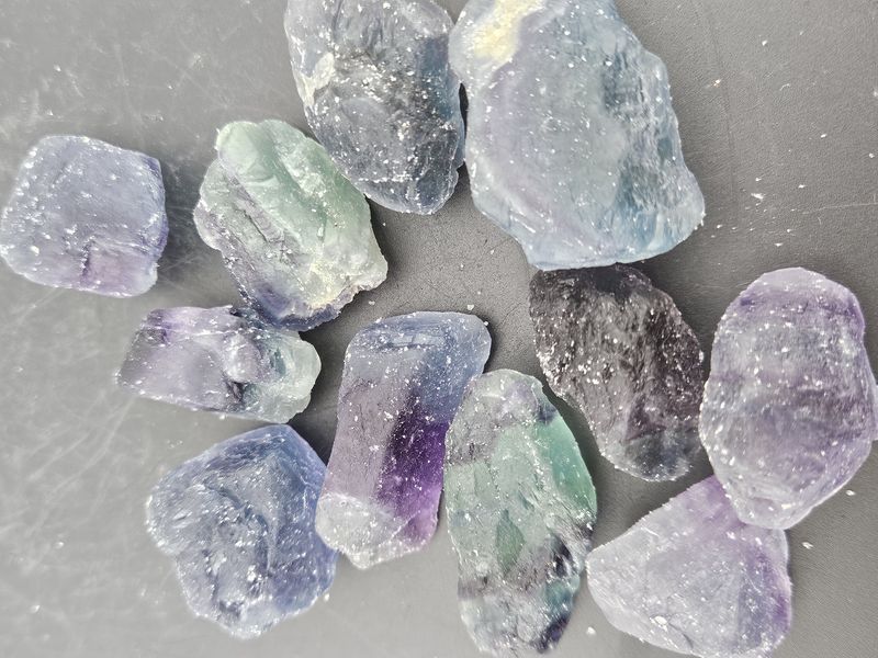 Rainbow Fluorite, 2 pieces.  AAA grade!