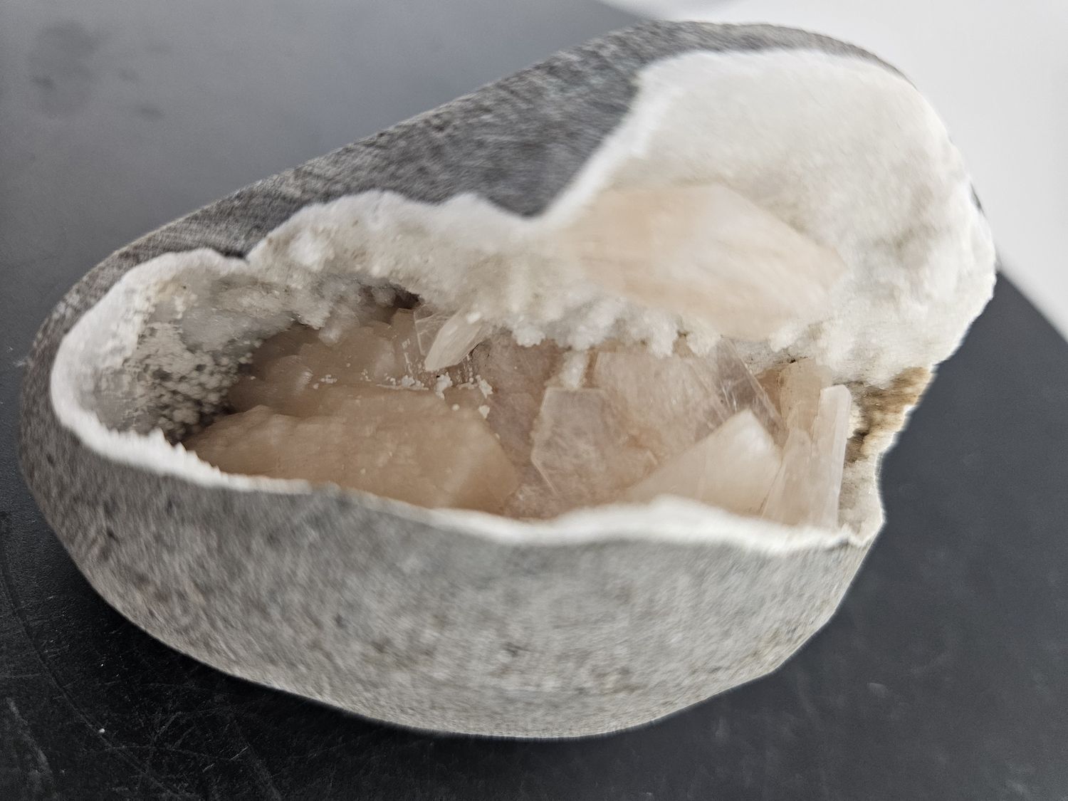 Stilbite Chalcedony Geode.  From India #2