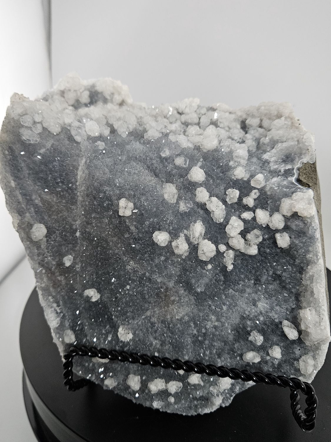 Calcite on Sugar Quartz.  Museum quality piece!