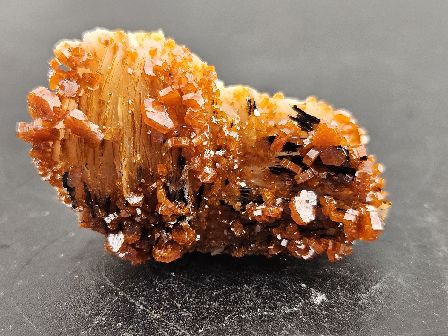 Red Vanadinite on Matrix.  From Morocco #2