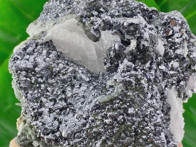 Sphalerite, Calcite, on melted Galena.  Beautiful piece!